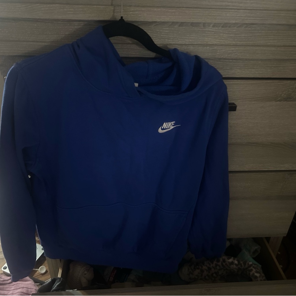 Nike Women's Cowl Neck Blue Sweater size xl YOUTH/fits line women small